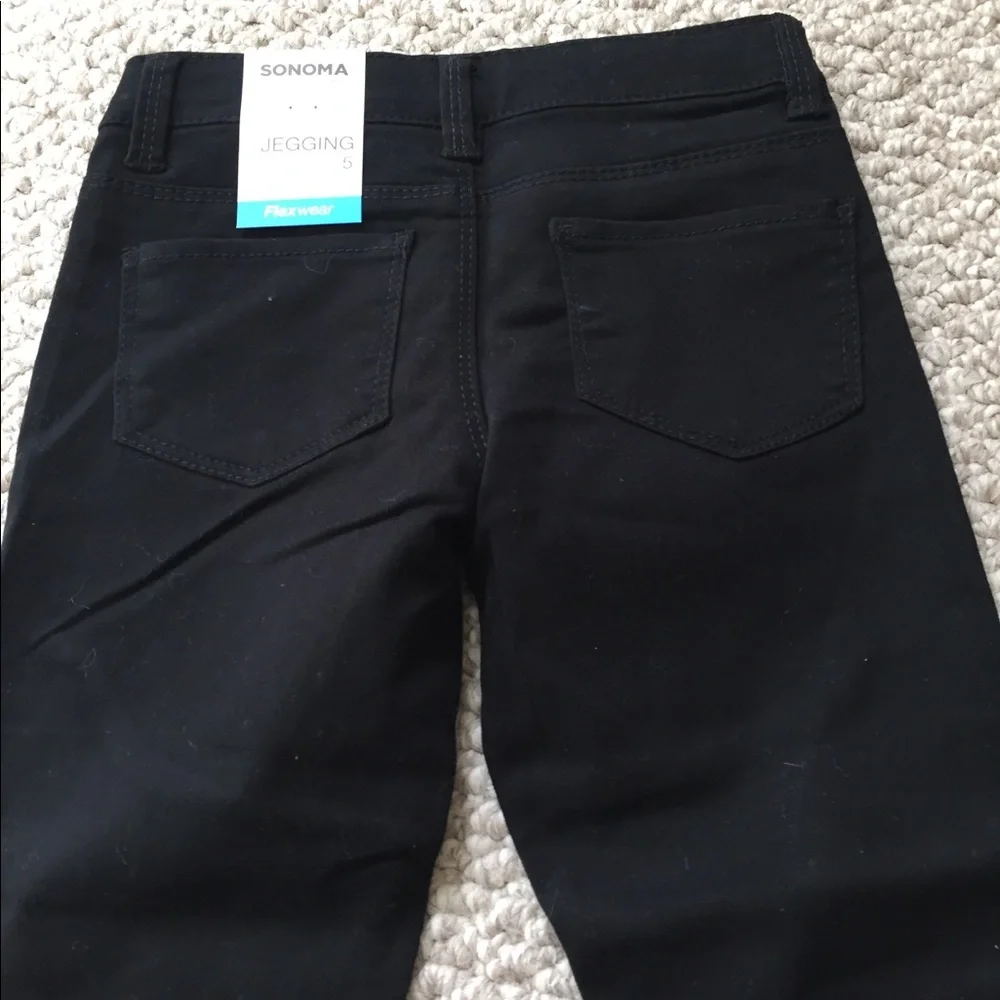 Girls Black‎ Jean Jeggings Size 5 NWT